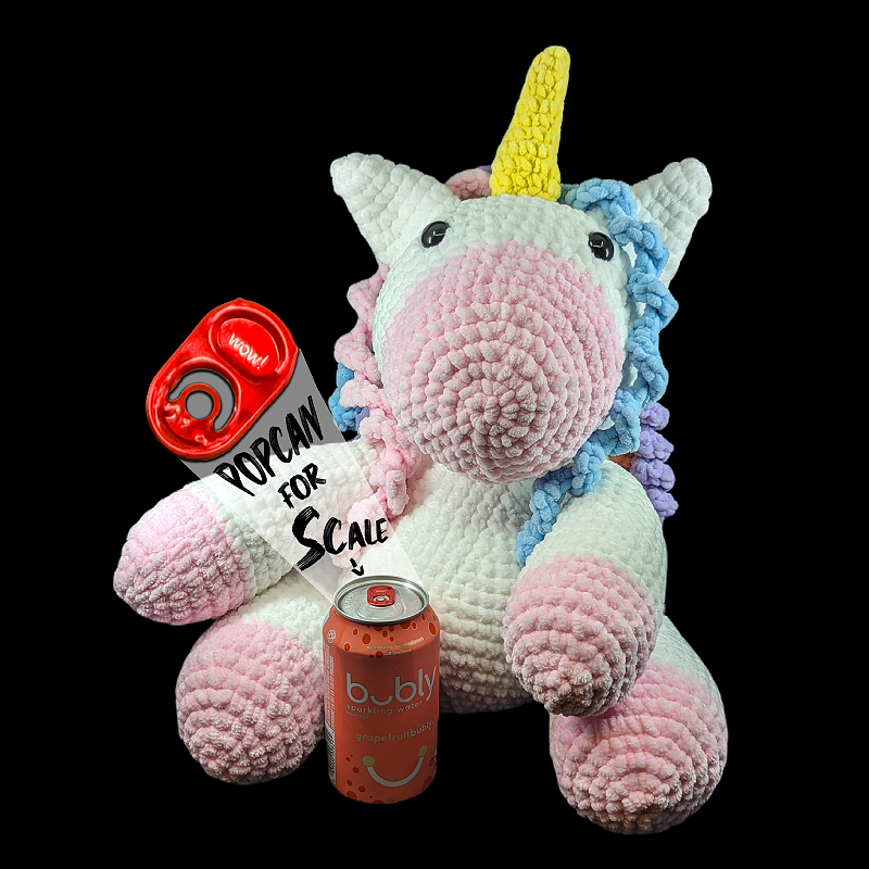 Jumbo Rainbow Unicorn Crochet Plush