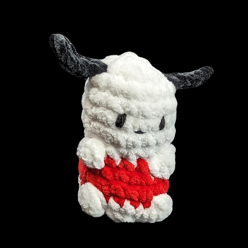 Small Pochacco / Snoopy White Dog with Black Ears - Soft Crochet Plush Toy (Assorted!)