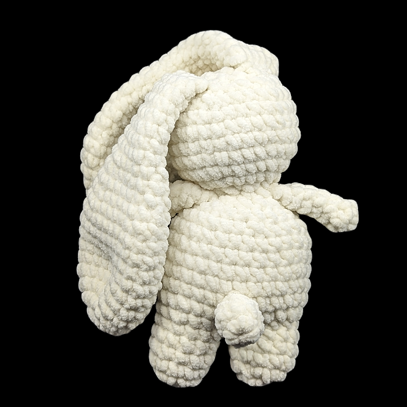 White Coloured Lop Ear Bunny Crochet Plush with Removable Headband