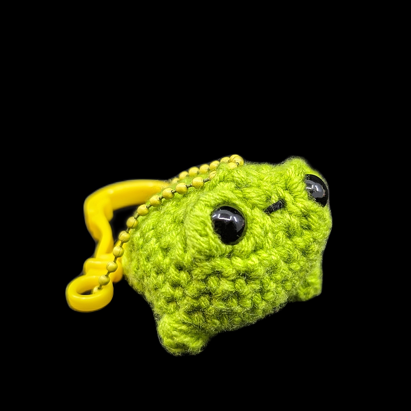 Kawaii Desert Rain Frog (Nubbie Froggie) Mini Keychain Plush Toy (Green)