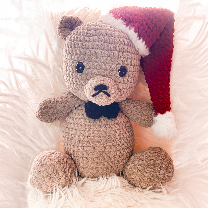 Jumbo Holiday Bear Crochet Plush