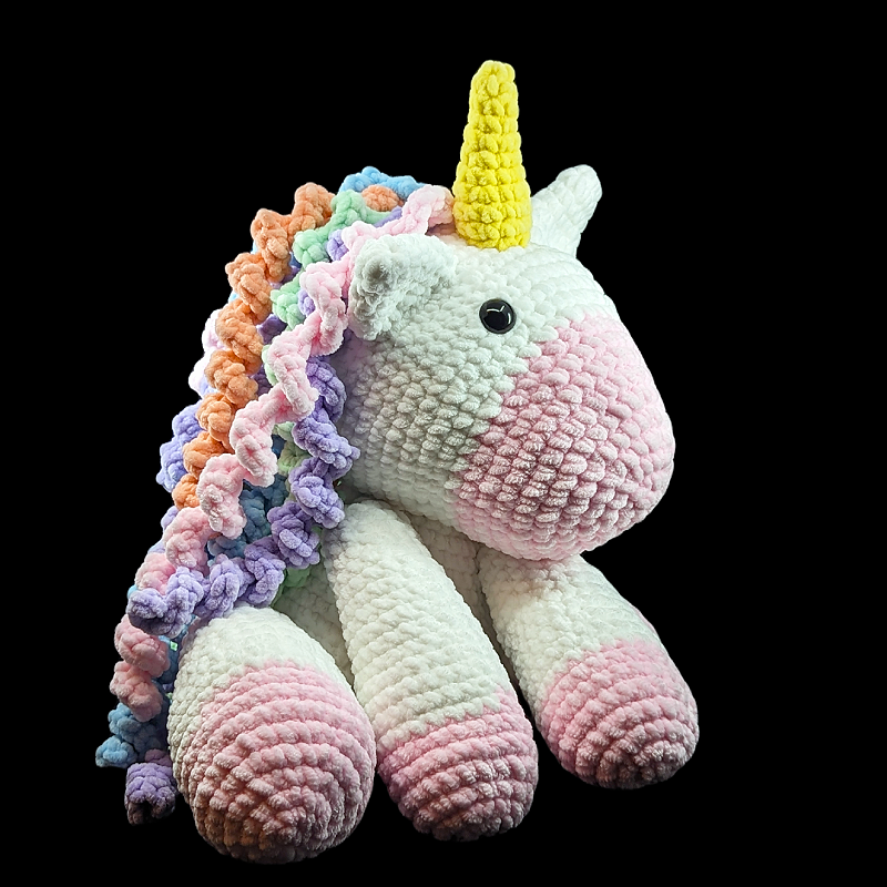 Jumbo Rainbow Unicorn Crochet Plush