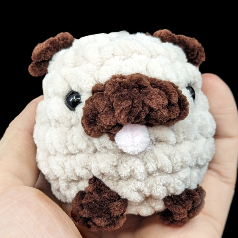 Cute Mini Pug Crochet Ball Plush toy (Assorted!)