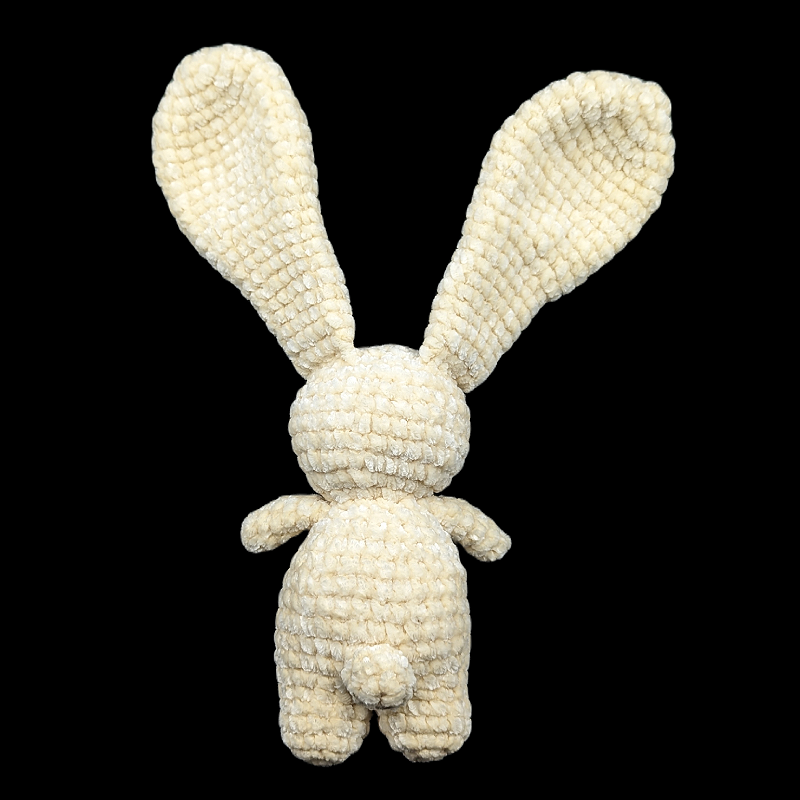 Cream Coloured Lop Ear Bunny Crochet Plush with Removable Headband