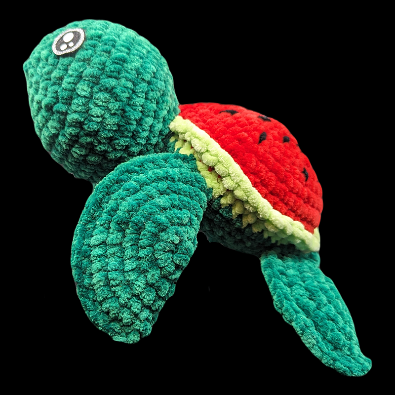 Jumbo Strawberry Sea Turtle Crochet Plush