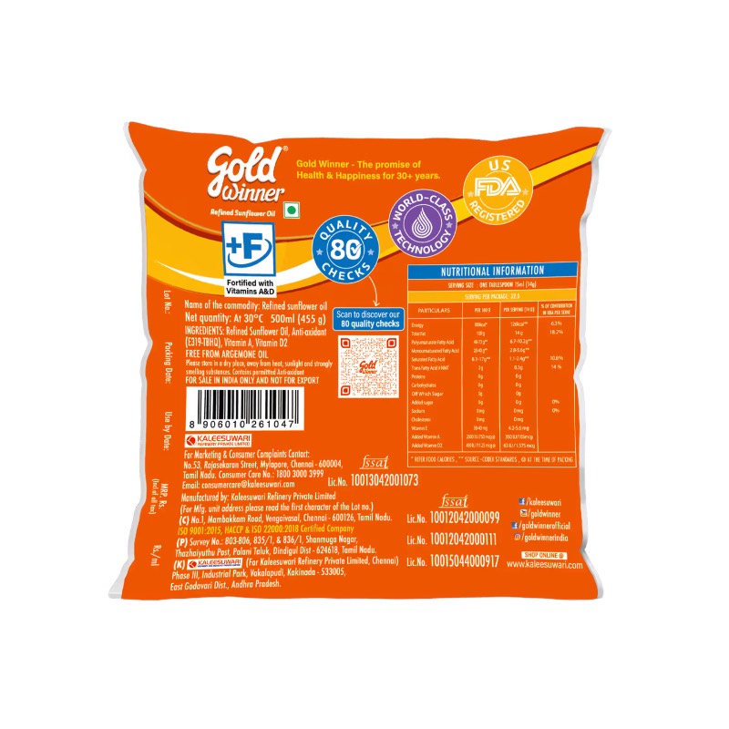 Gold Winner 500ml Pouch