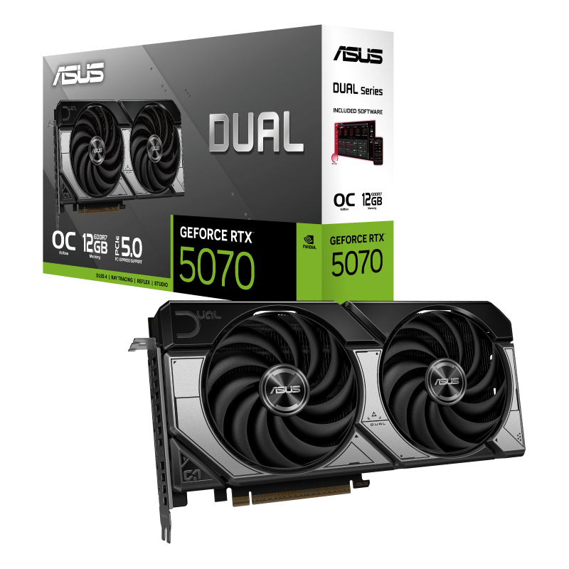 ASUS Dual GeForce RTX™ 5070 12GB GDDR7 OC Edition