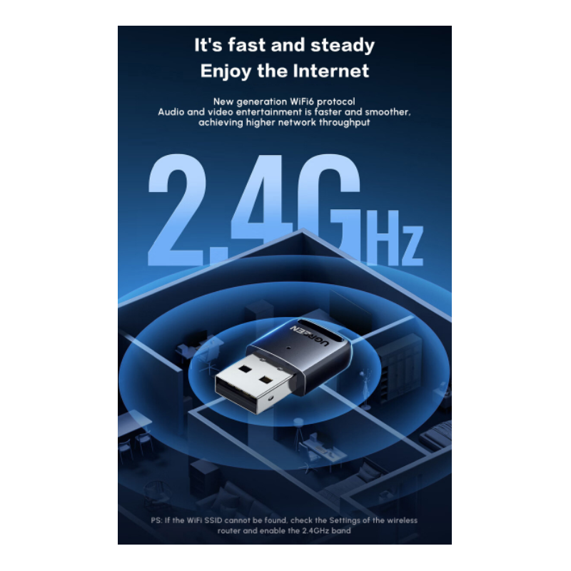 UGREEN CM760 35262 AX300 WiFi 6 Wireless USB Adapter