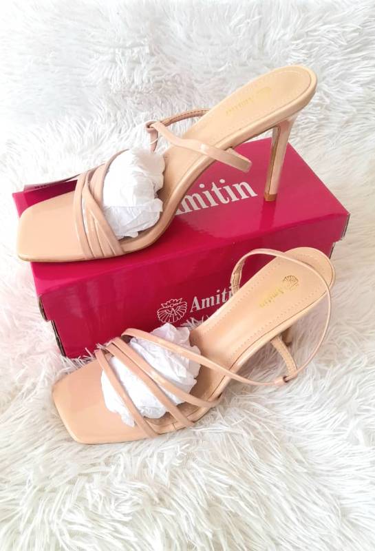 Nude Strappy High Heel Sandals