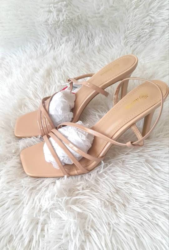Nude Strappy High Heel Sandals