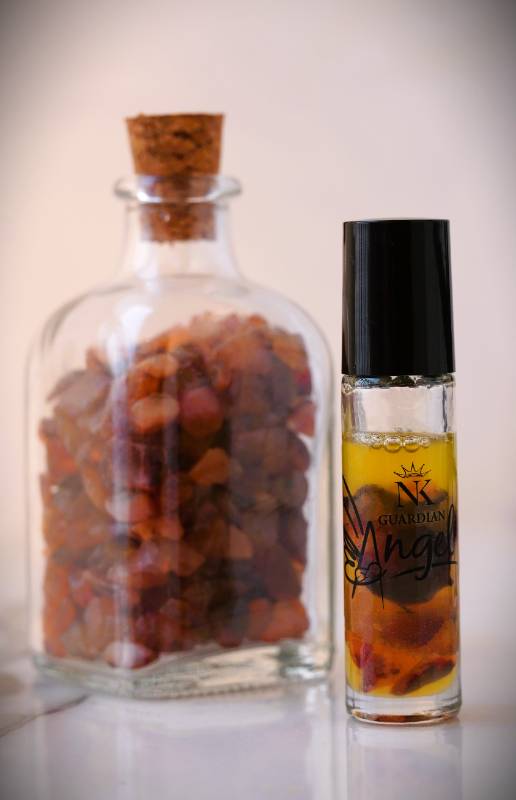 Red Carnelian Blissful Aura (Organic Perfume + Red Carnelian Crystals)