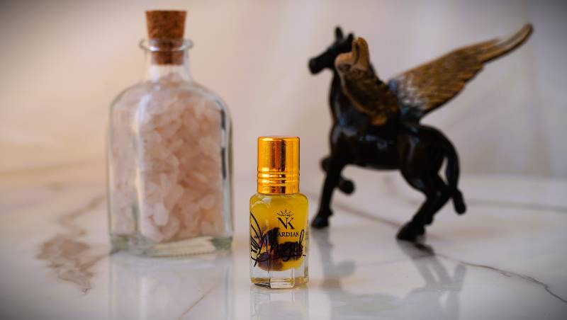 Rose Quartz Blissful Aura (Organic Perfume + Rose Quartz Crystals)