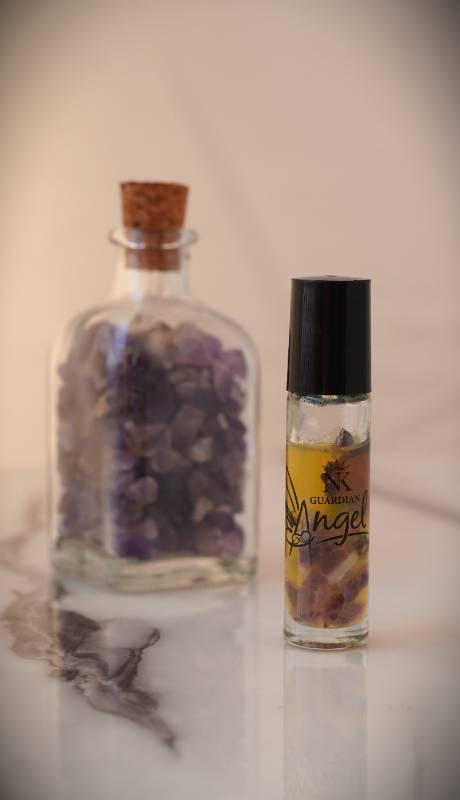 Amethyst Blissful Aura (Organic Perfume + Amethyst Crystals)