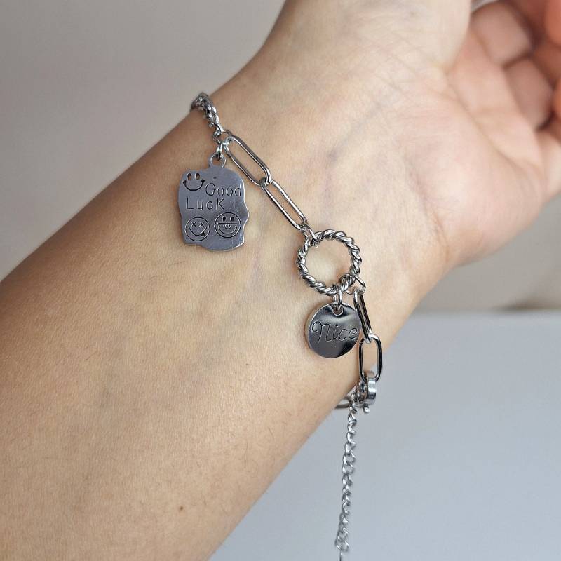 Pulsera Good Luck acero inoxidable