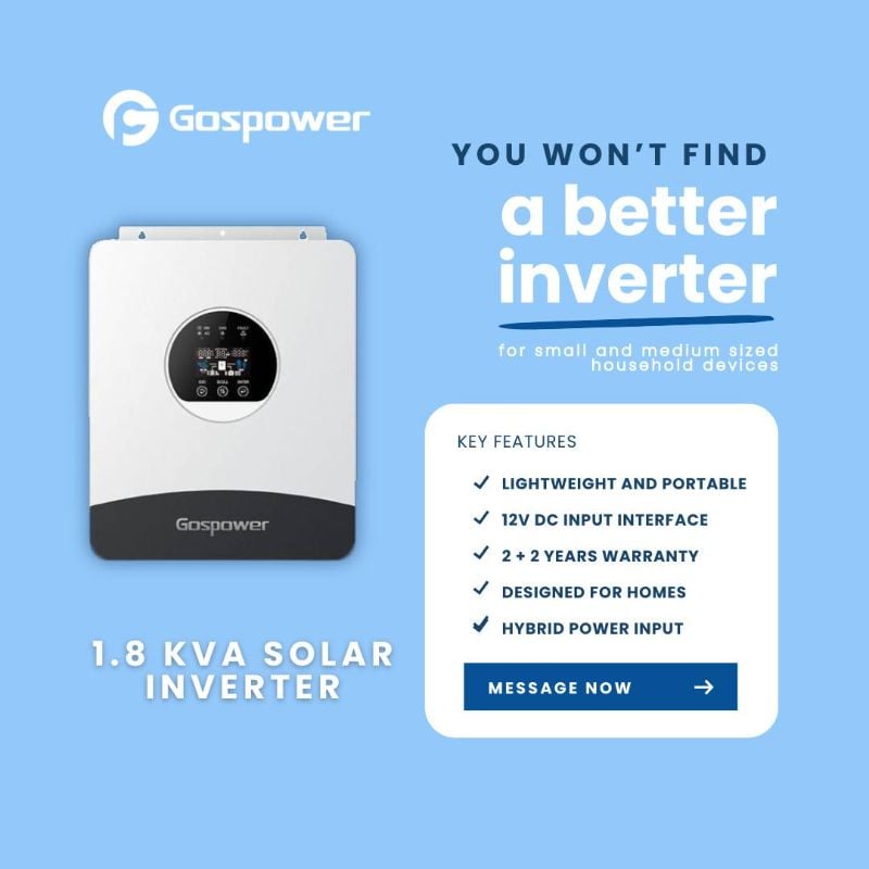 1.8kva Gospower Hybrid Inverter