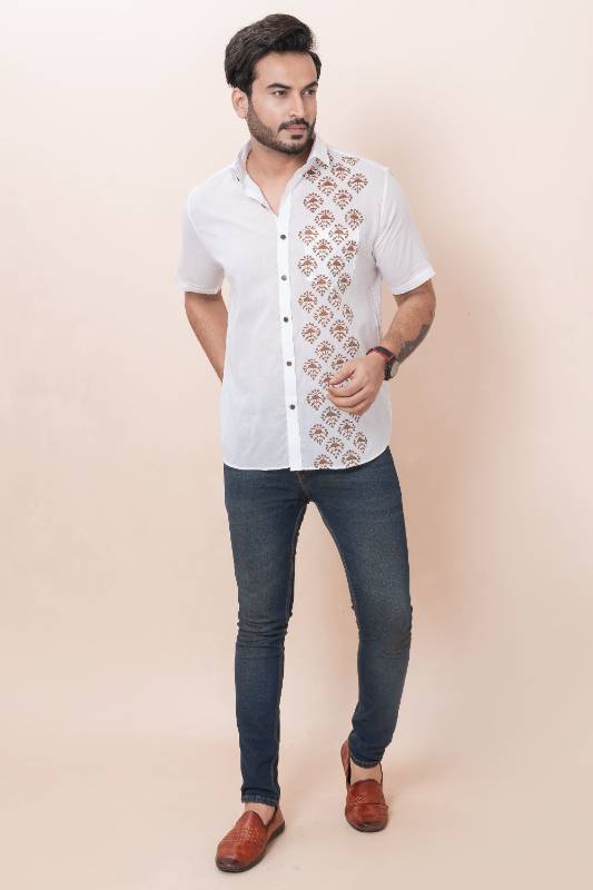 Brown Box White Muslin Cotton Shirt