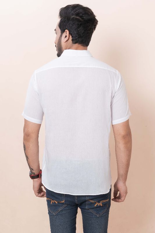 BLUE TRELL White Muslin Cotton Shirt