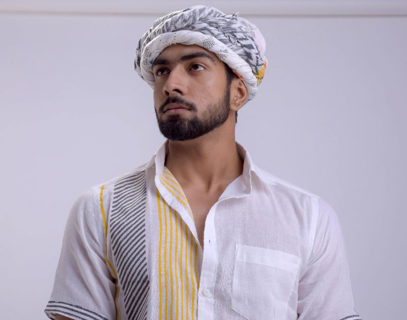 Stripe White Muslin Cotton Shirt