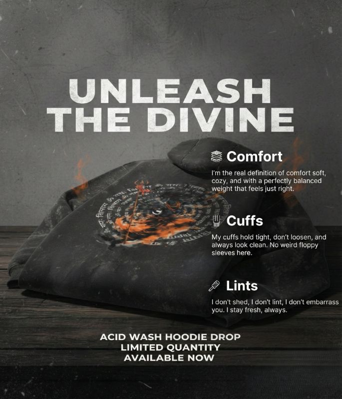 Shiva Acid wash Hoodie