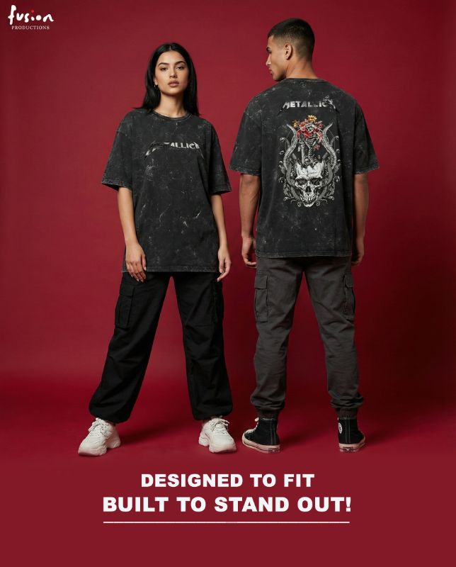 METALLICA Premium Acid Wash Oversized T-Shirt