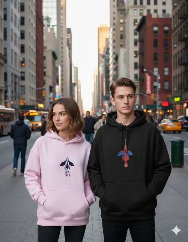 Spider-Man and Spider-Gwen Couple hoodie