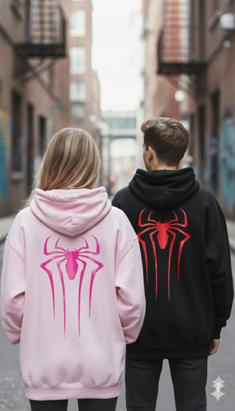 Spider-Man and Spider-Gwen Couple hoodie