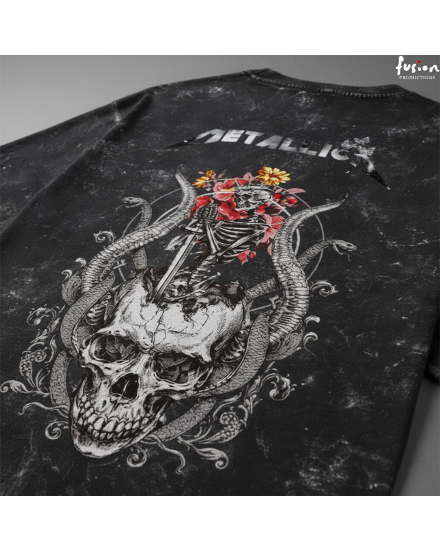 METALLICA Premium Acid Wash Oversized T-Shirt