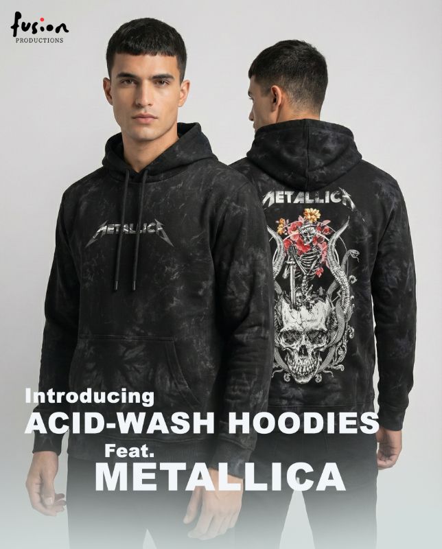 METALLICA Premium Acid Wash Hoodie