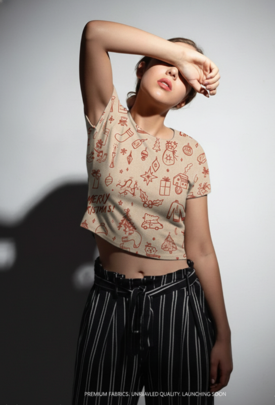 Christmas Holiday Crop Top