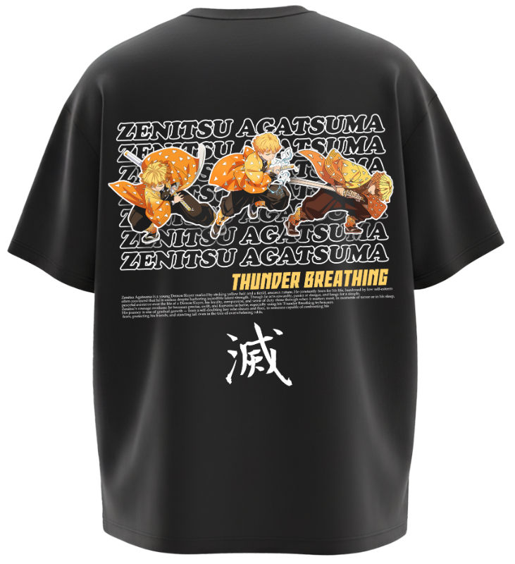 Zenitsu Demon Slayer Oversized Tshirt