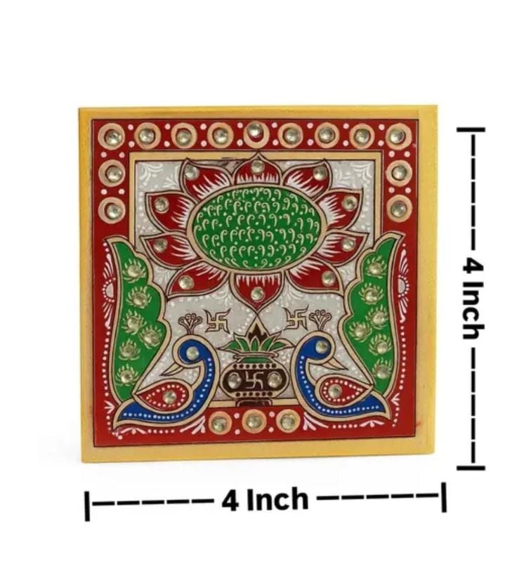 4x4 inch Marble Puja Choki