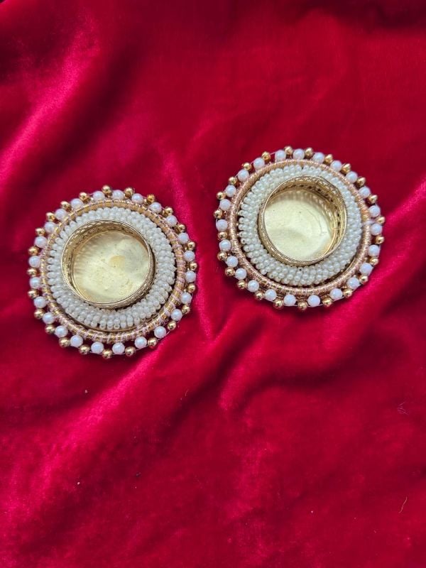 TL309 Small and Big Pearl Tlight Holder (PAIR)