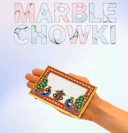 6x4 inch Marble Puja Choki