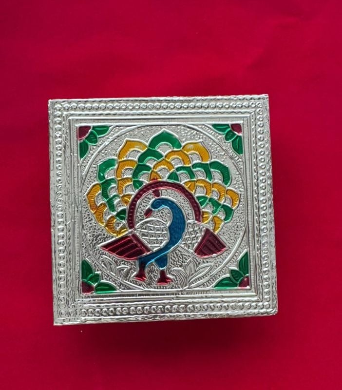 Handicraft Wooden Puja Choki/Chaurang. 4x4 inch