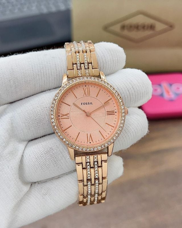Fossil Jacqueline Collection – Rosegold Diamond Dial