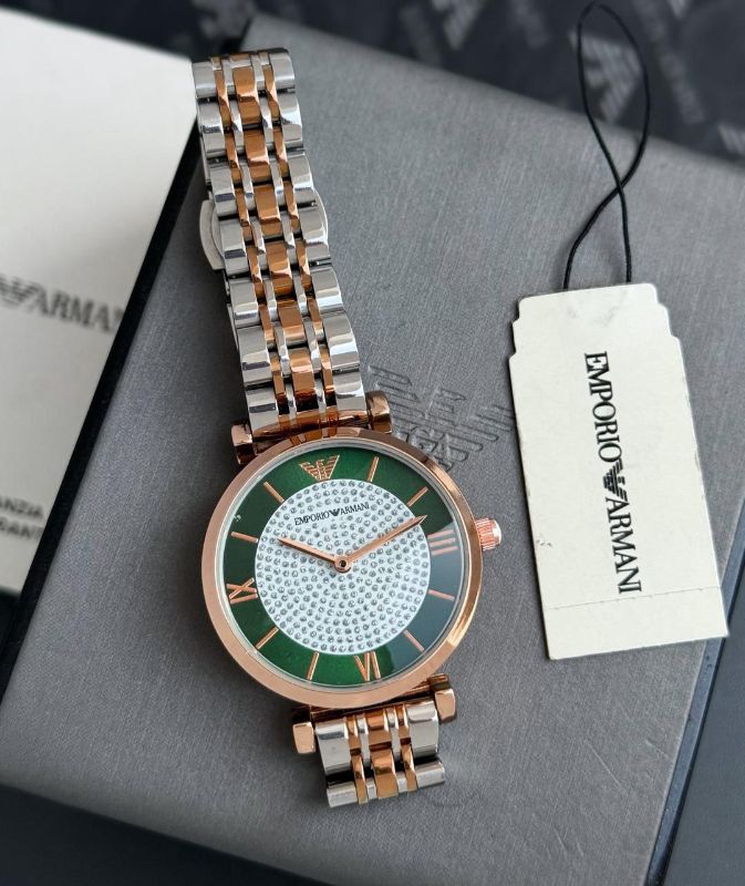 Emporio Armani – Green & White Dial (For Her)