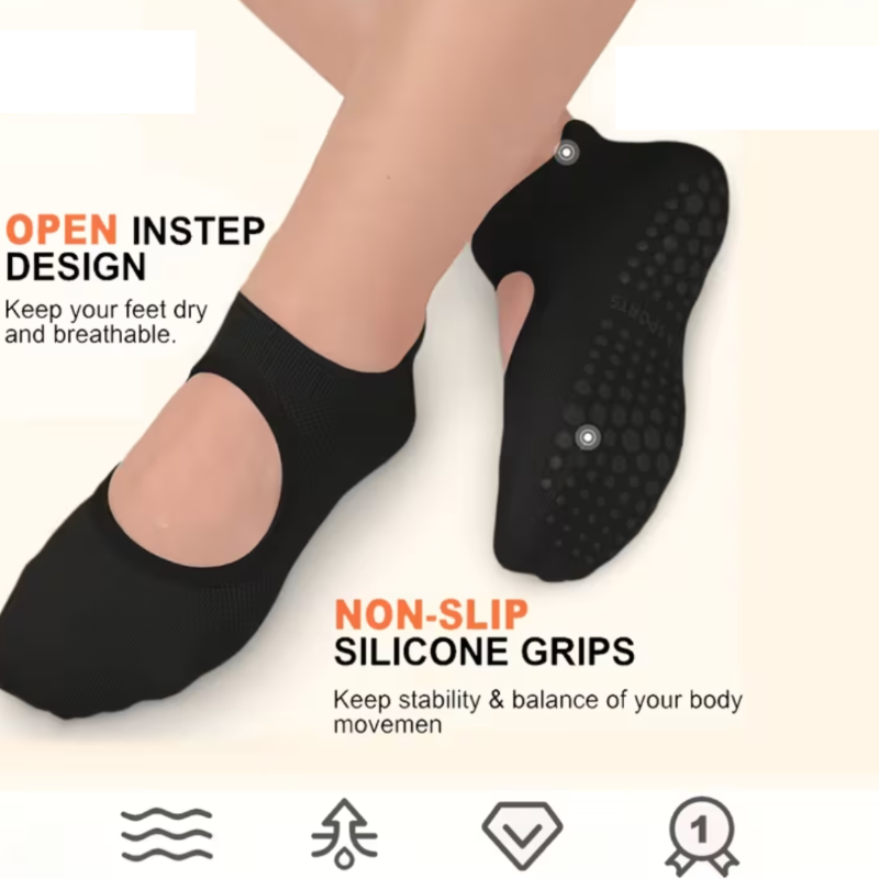 Medias antideslizantes Standar - Modelo botita  Negro