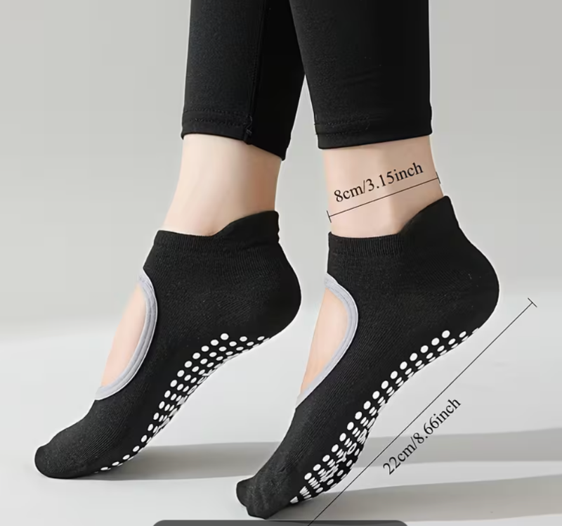 Medias antideslizantes Standar - Modelo botita Negro/Gris