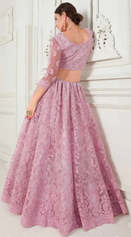 Embroidered Georgette Lehenga Set