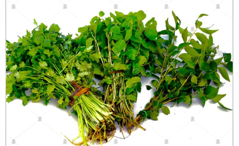 curry Leaves ,coriander leaves and mint leaves 150g