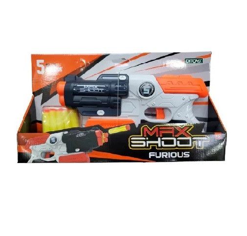 MAX SHOT FURIOUS PISTOLA C/5 DARDOS
