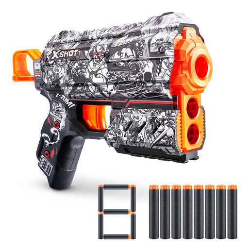 X- SHOT FLUX PISTOLA SKINS 8 DARDOS