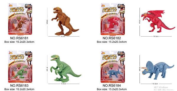 DINOSAURIOS / DRAGONES SURTIDOS EN BLISTER CAMINA A CUERDA