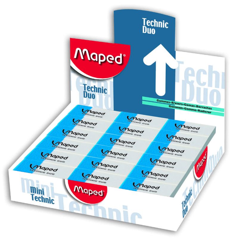 GOMA MAPED AZUL Y BLANCA