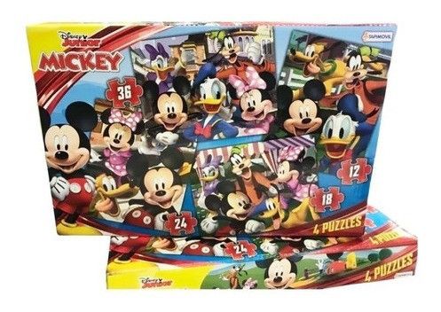 4 PUZZLES 12,18,24,36 MICKEY