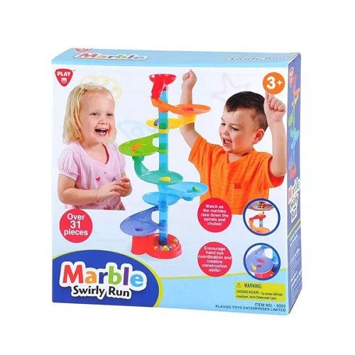 HAPPY KIDS MARBLE SWIRLY RUN LABERINTO DE BOLITAS 31 PCS