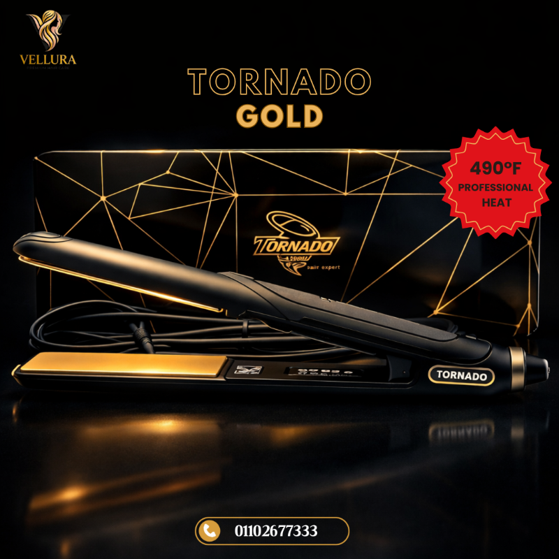 مكواة تورنيدو جولد (الصفيح)  - tornado gold hair straightener
