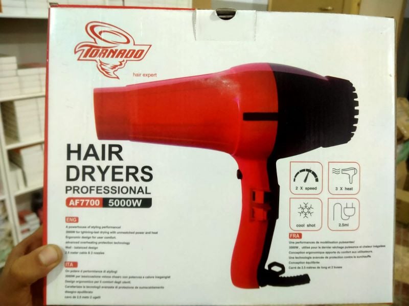 Tornado Professional Hair Dryer 5000W-مجفف شعر تورنيدو 5000 وات – AF7700