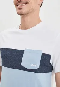 Creeks blue men's short-sleeved 1-pocket T-Shirt