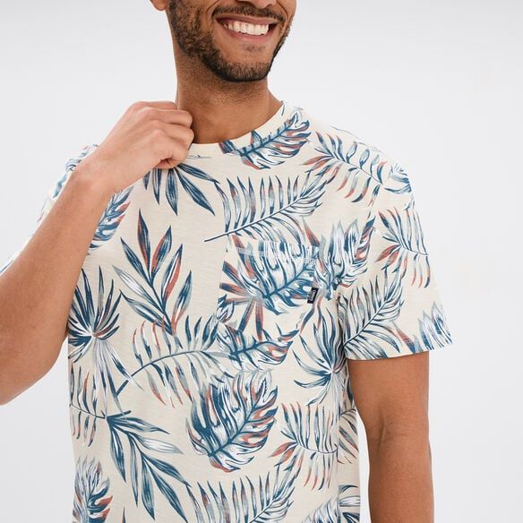 Creeks Men's multi-colored cotton short-sleeved round neck T-Shirt